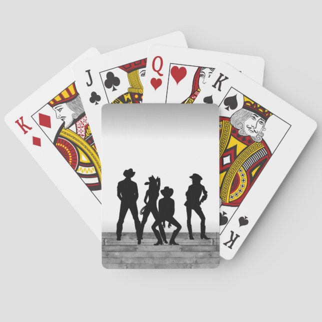 Jeu De Cartes Pays Western Fun Noir et Blanc (dos)