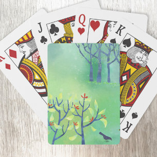 Jeu De Cartes Paysage Abstrait vert moderne
