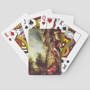Jeu De Cartes Paysage avec arc-en-ciel (huile sur toile)