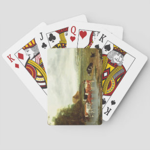 Jeu De Cartes Paysage avec un berger et du bétail (huile sur toi