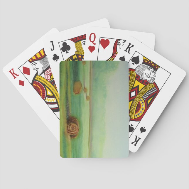 Jeu De Cartes Paysage d'aquarelle prairie (dos)