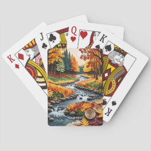 Jeu De Cartes Paysage d'automne de quilling mignon fantastique
