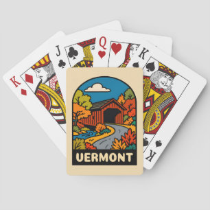 Jeu De Cartes Paysage du Vermont Vintage voyage rétro Pittoresqu