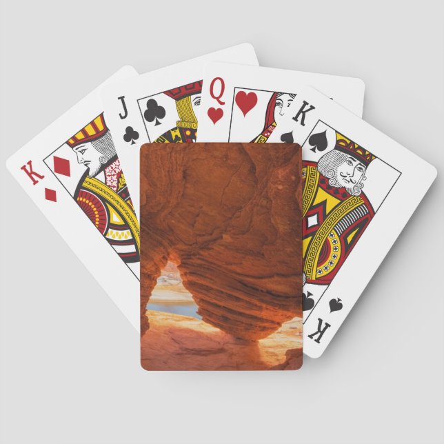 Jeu De Cartes Paysage d'une grotte de grès érodé (dos)