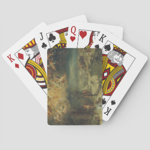 Jeu De Cartes Paysage hivernal Avec Les Villageois Rassembler Le