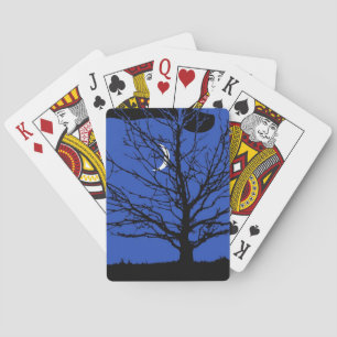 Jeu De Cartes Paysage lunaire en bleu et noir de Cobalt