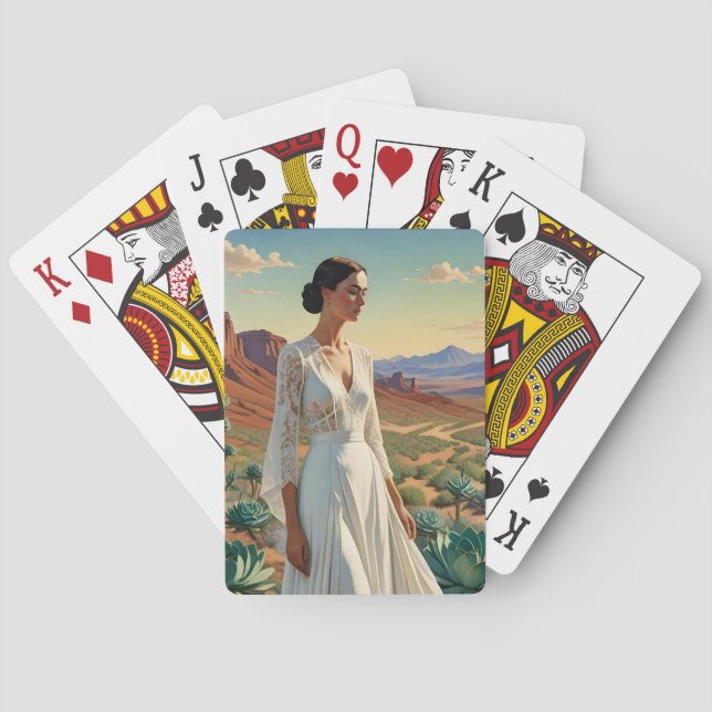 Jeu De Cartes Paysage magnifique avec une femme art spirituel (dos)