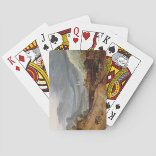 Jeu De Cartes Paysage rural avec un cheval fermier Bridling, un
