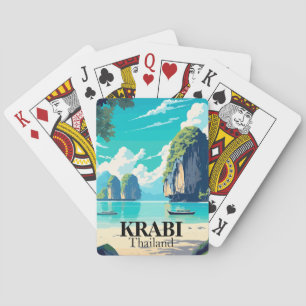 Jeu De Cartes Paysage tropical de la plage de Krabi, Thaïlande
