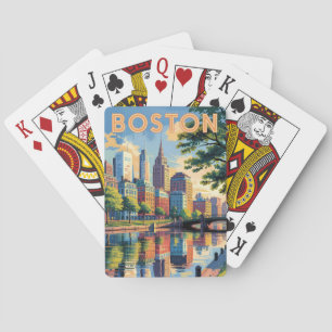 Jeu De Cartes Paysage urbain de Boston Massachusetts Art de voya