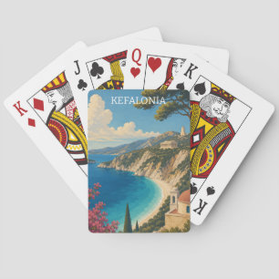 Jeu De Cartes Paysage vintage de l'île de Céphalonie Grèce