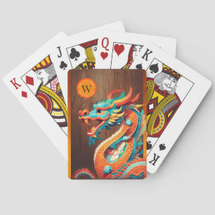 Jeu De Cartes PC Monogrammes chinois du Nouvel An Dragon 2024