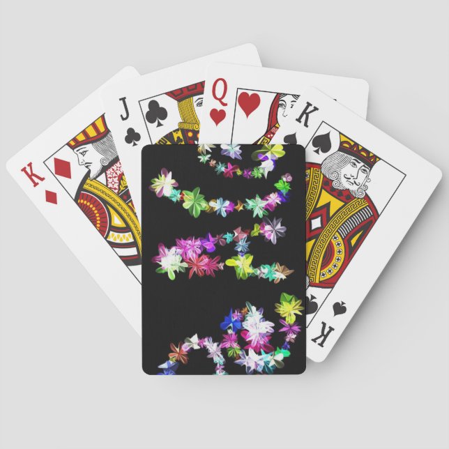 Jeu De Cartes "PEACE" en Fleurs Art Imprimer Personnaliser Produ (dos)