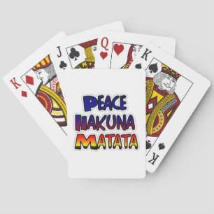 Jeu De Cartes Peace Hakuna Matata Gradient Art