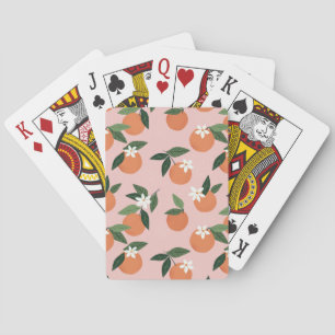 Jeu De Cartes Peach Orange Juice Motif