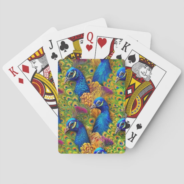 Jeu De Cartes Peacock coloré (dos)