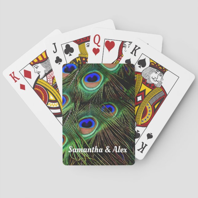 Jeu De Cartes Peacock Feathers Classic Playing Cards Gift (dos)