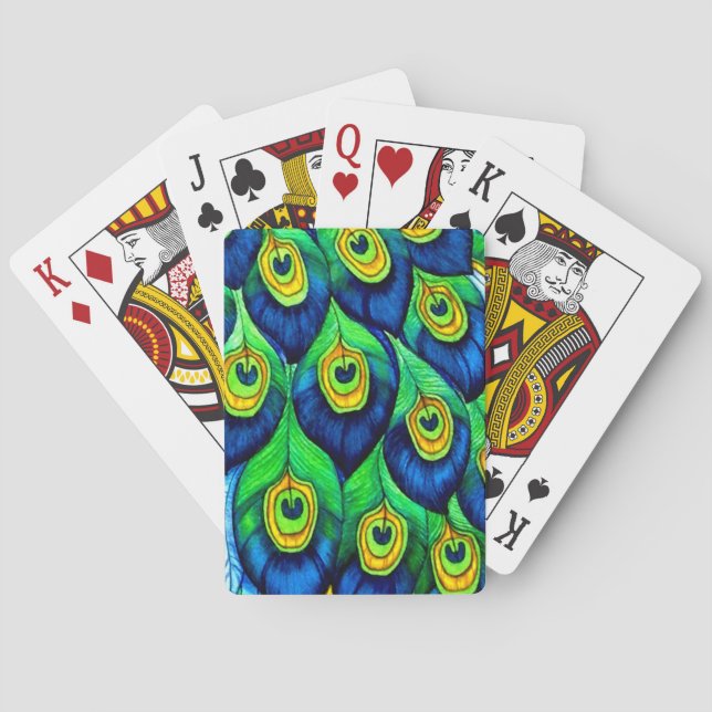 Jeu De Cartes Peacock Feathers Design (dos)