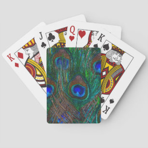 Jeu De Cartes Peacock Vibrant Plumes Etching Style Décor