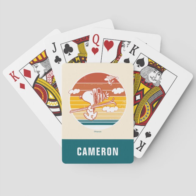 Jeu De Cartes Peanuts Snoopy & Woodstock Ski Trip Plaintes (dos)