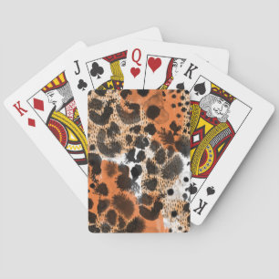Jeu De Cartes Peau animale : motif léopard créatif.