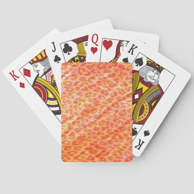 Jeu De Cartes Peau de léopard rétro imprimée (dos)