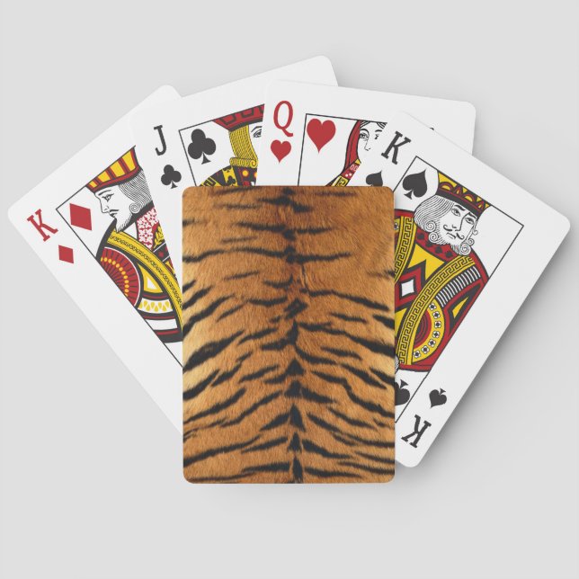 Jeu De Cartes Peau de tigre de Sibérie Faux (dos)