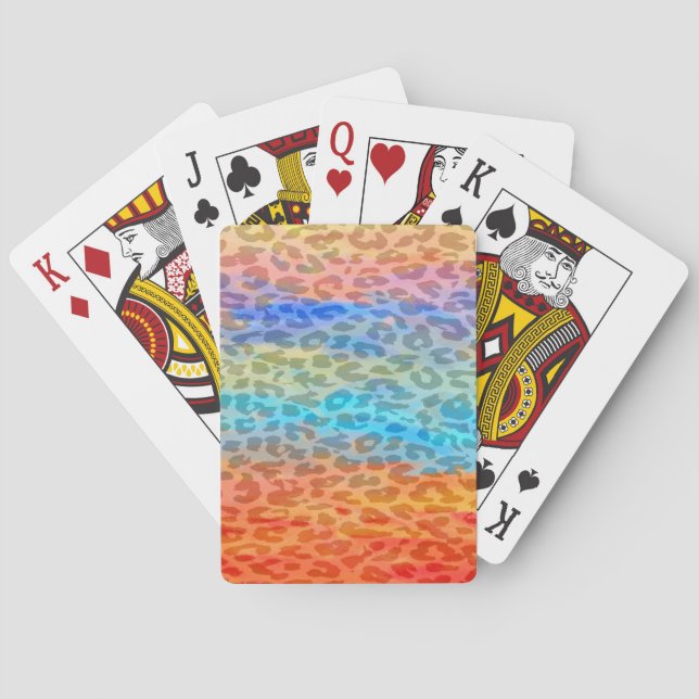 Jeu De Cartes Peau Empreinte de léopard rétro 2 (dos)