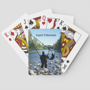 Jeu De Cartes Pêche à la mouche avec un pêcheur dans un ruisseau