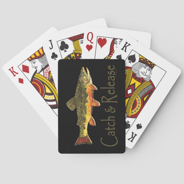 Jeu De Cartes Pêche à la truite de capture et de rejet (dos)