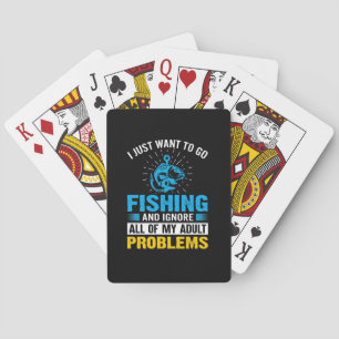 Jeu De Cartes Pêche Art Je Veux Juste Aller Pêcher