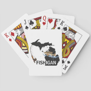 Jeu De Cartes Pêche dans le Michigan graphique