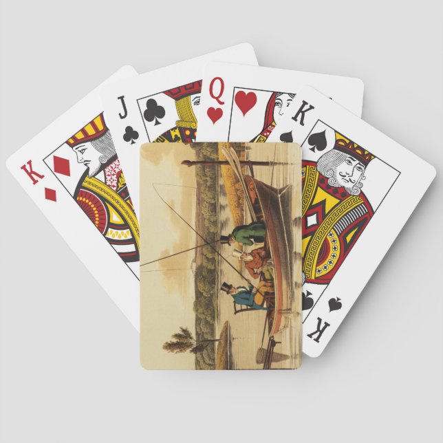 Jeu De Cartes Pêche dans un Punt, aquatiné par I. Clark, pub. pa (dos)