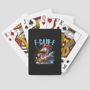 Jeu De Cartes Pêche F-Caw-F drôle de cri de poulet humour