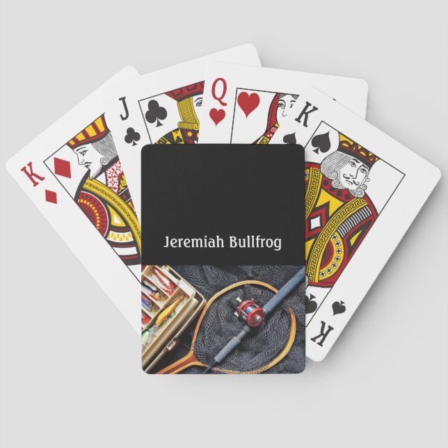 Jeu De Cartes Pêche photo closeup Net, Real, Lures personnalisen (dos)