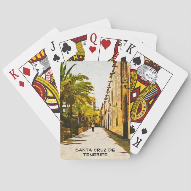 Jeu De Cartes Peinture à huile père Noël Cruz de Tenerife (dos)