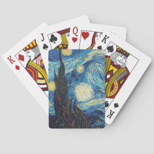 Jeu De Cartes Peinture à l'huile impasto vintage La nuit étoilée