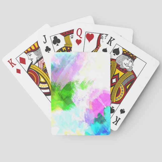 Jeu De Cartes peinture Abstraite à l'aquarelle (dos)