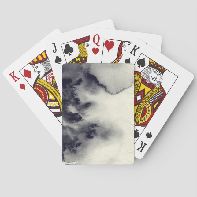 Jeu De Cartes peinture Abstraite à l'encre sur la texture du pap (dos)