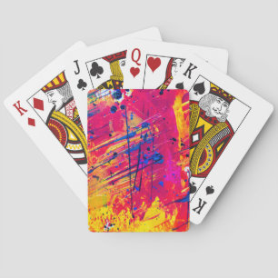 Jeu De Cartes Peinture Abstraite brillante colorée