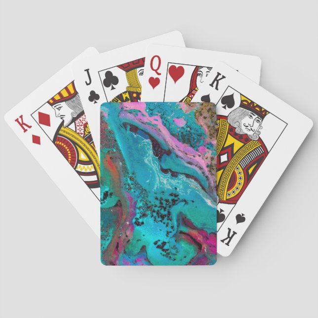 Jeu De Cartes Peinture Abstraite colorée (dos)