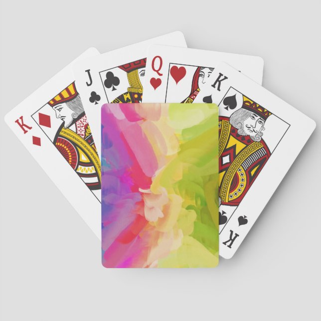 Jeu De Cartes Peinture Abstraite | Couleurs de Printemps (dos)