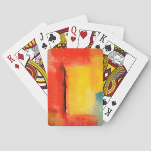 Jeu De Cartes Peinture Abstraite rouge moderne