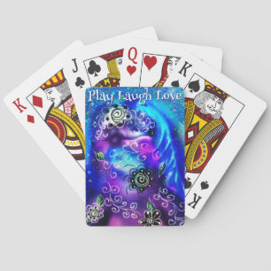 Jeu De Cartes Peinture artistique fantaisiste de dauphin jouant