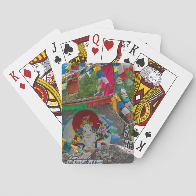 Jeu De Cartes Peinture bouddhiste sur rochers (dos)