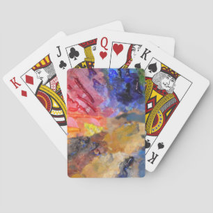 Jeu De Cartes Peinture colorée de la palette du peintre
