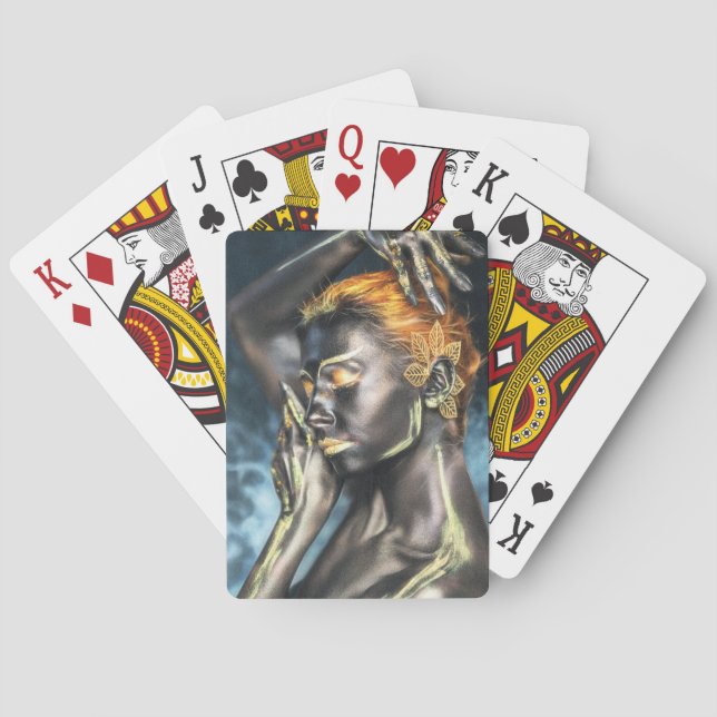 Jeu De Cartes Peinture corporelle de peau foncée (dos)