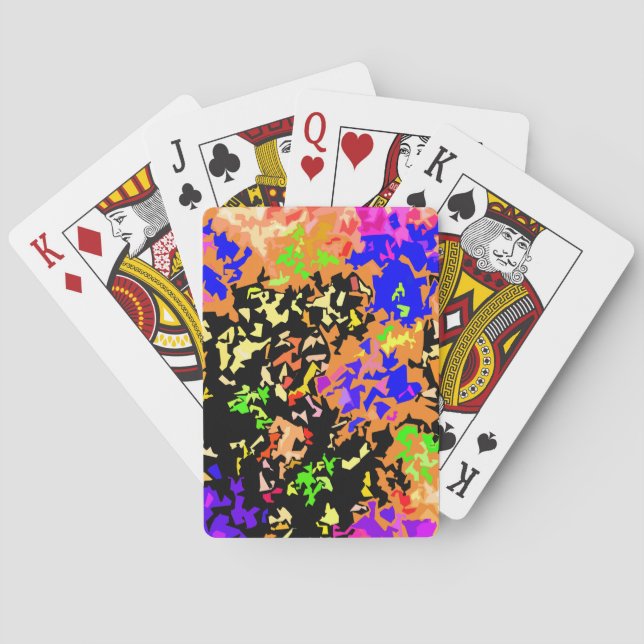Jeu De Cartes Peinture cristallisée - Couleurs chaudes (dos)