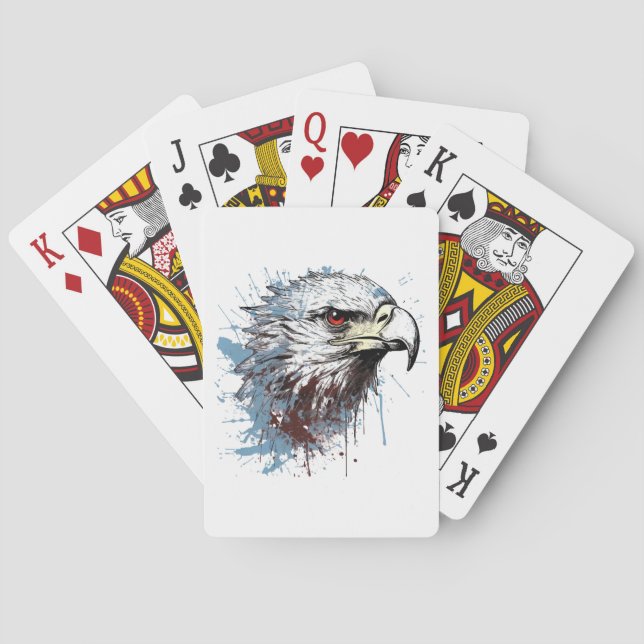 Jeu De Cartes Peinture d'aigle  (dos)