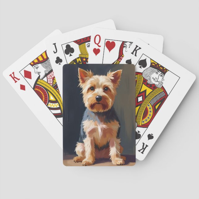 Jeu De Cartes Peinture d'animal de compagnie chien Yorkshire Ter (dos)